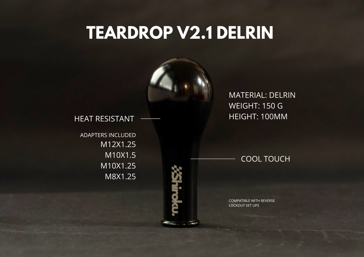 Teardrop V2.1 Delrin (Black)